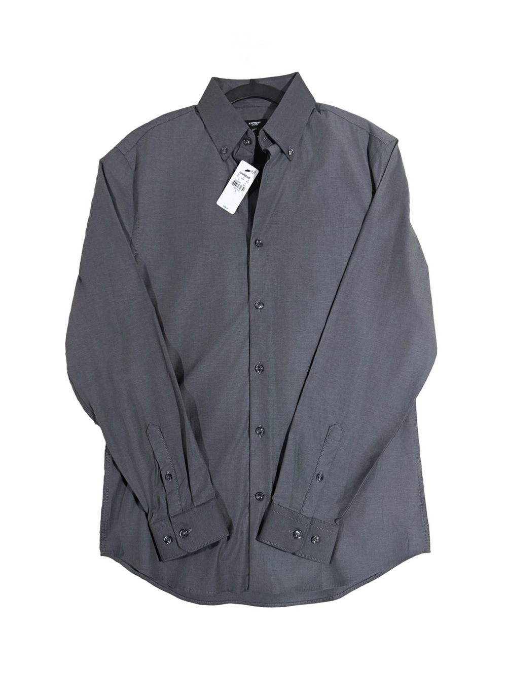 Express Men's Button-Down Dress Shirt - Charcoal